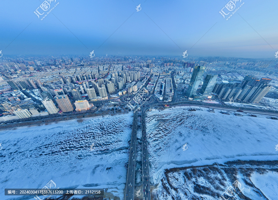 哈尔滨城市冬天景观