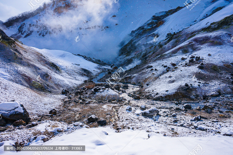 登别地狱谷雪景