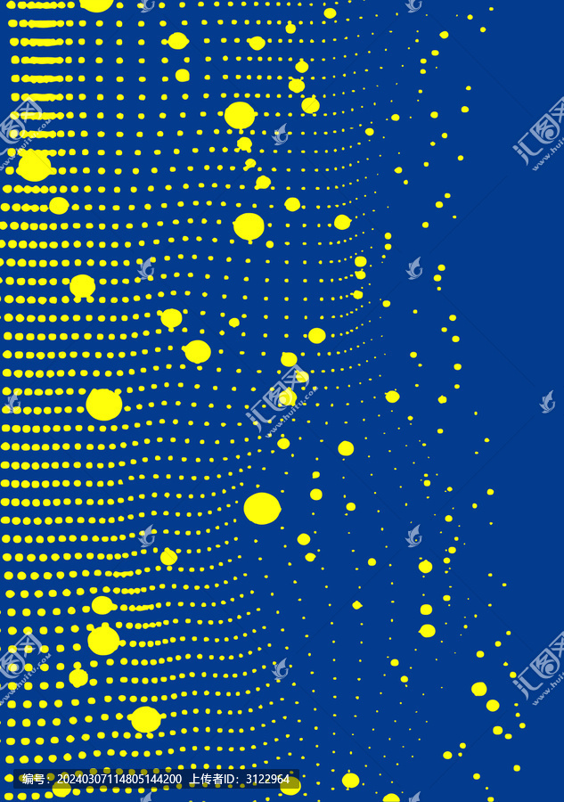 圆点渐变蓝黄色科技底纹
