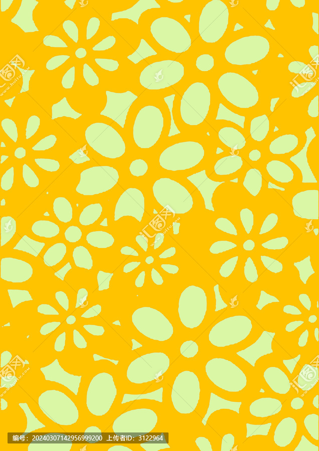 橙色花朵花卉镂空图案纹理