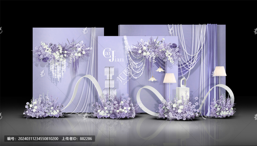 秀场风紫色婚礼设计效果图