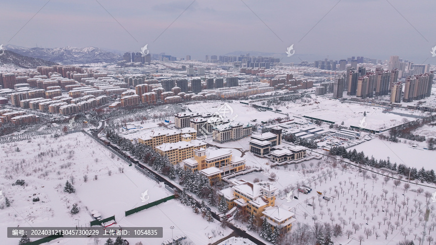 城市雪景