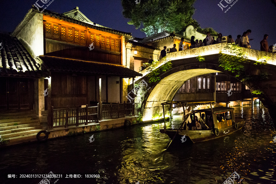 乌镇水乡夜景