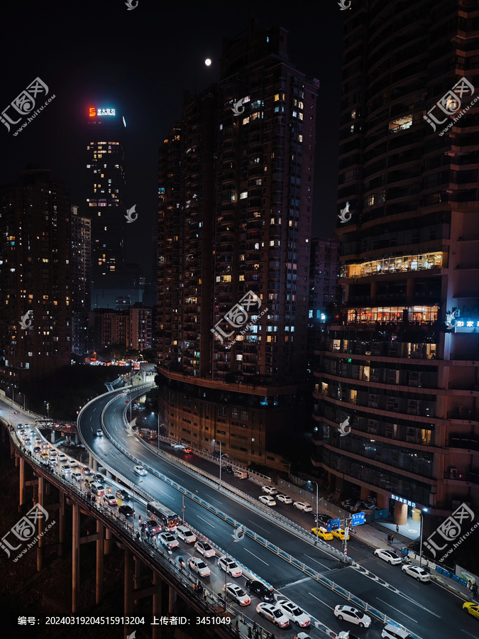 重庆滨江路夜景