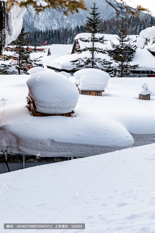 黑龙江雪乡雪景旅游民宿东北农村