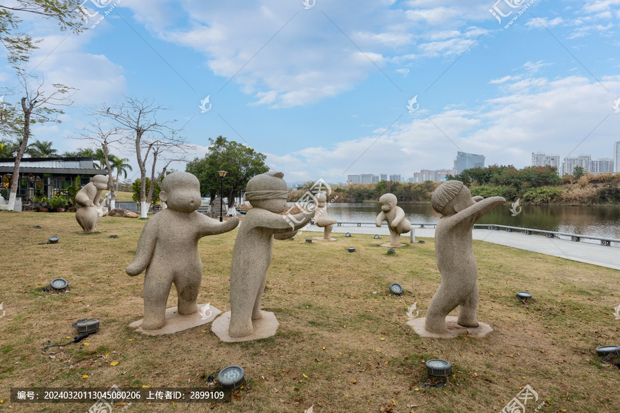 厦门集美区杏林湾绿道公园风景