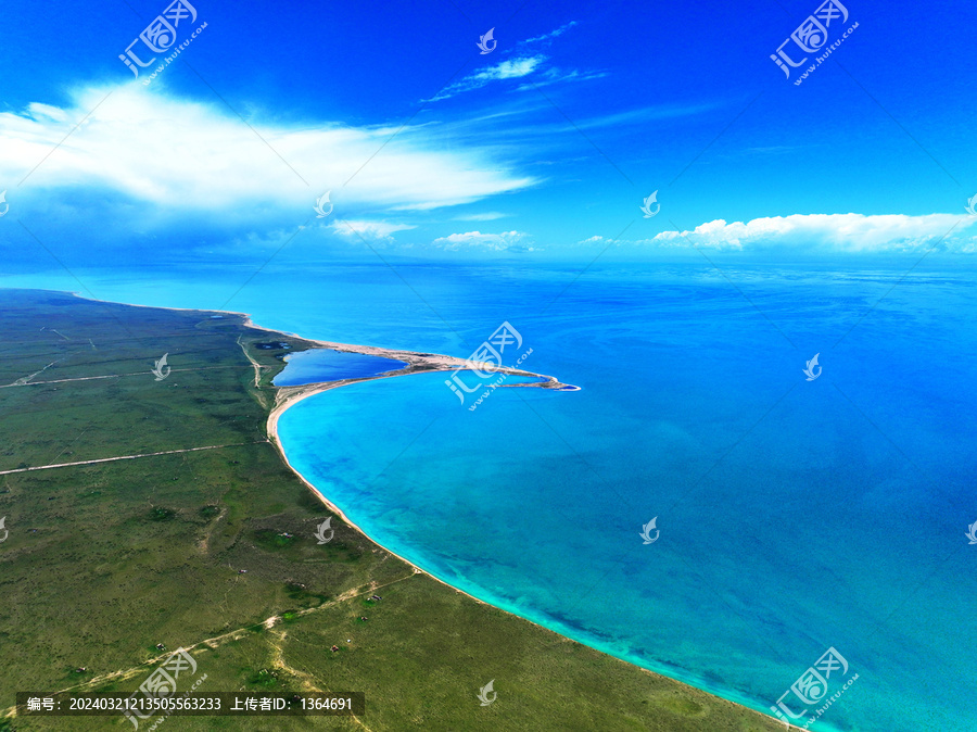 航拍青海湖农田油菜花一郎剑