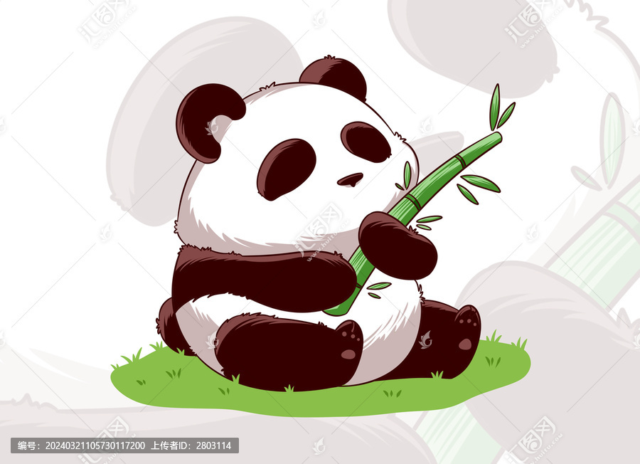 卡通可爱熊猫