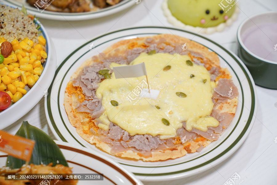 芋泥披萨甜品甜食