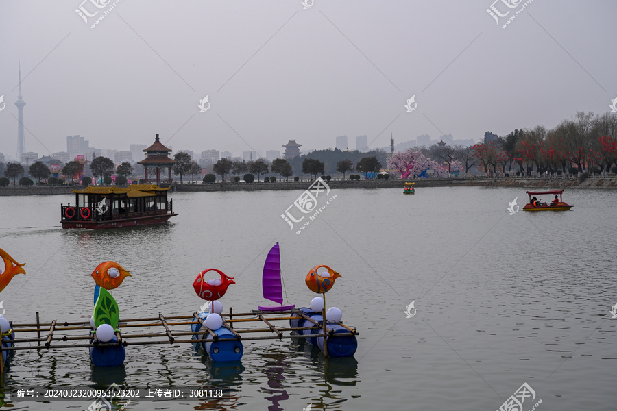 开封龙亭公园灯笼灯会花灯夜景