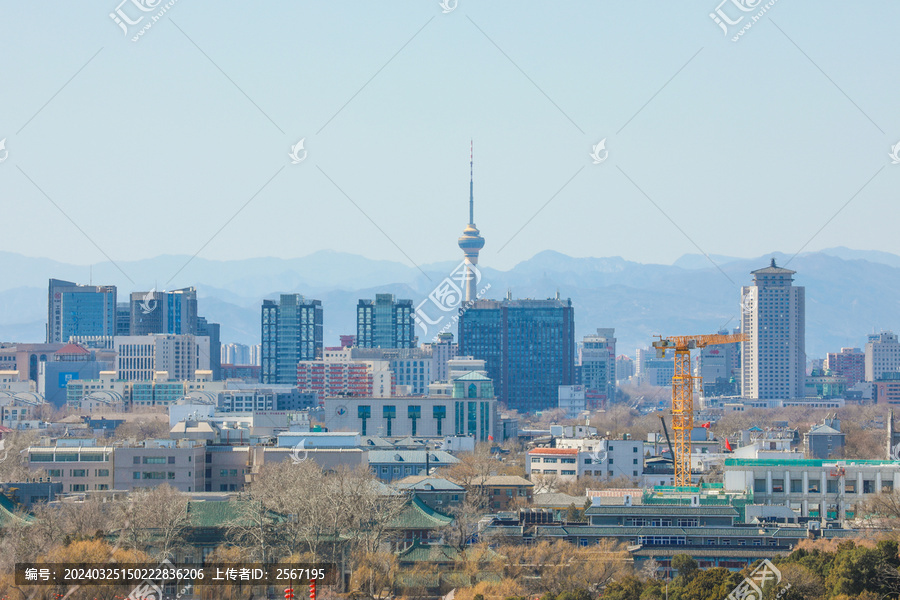 北京都市天际线城市风光