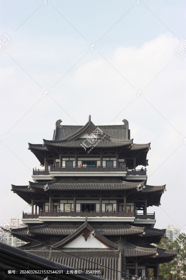 广州文化馆屋檐中国建筑