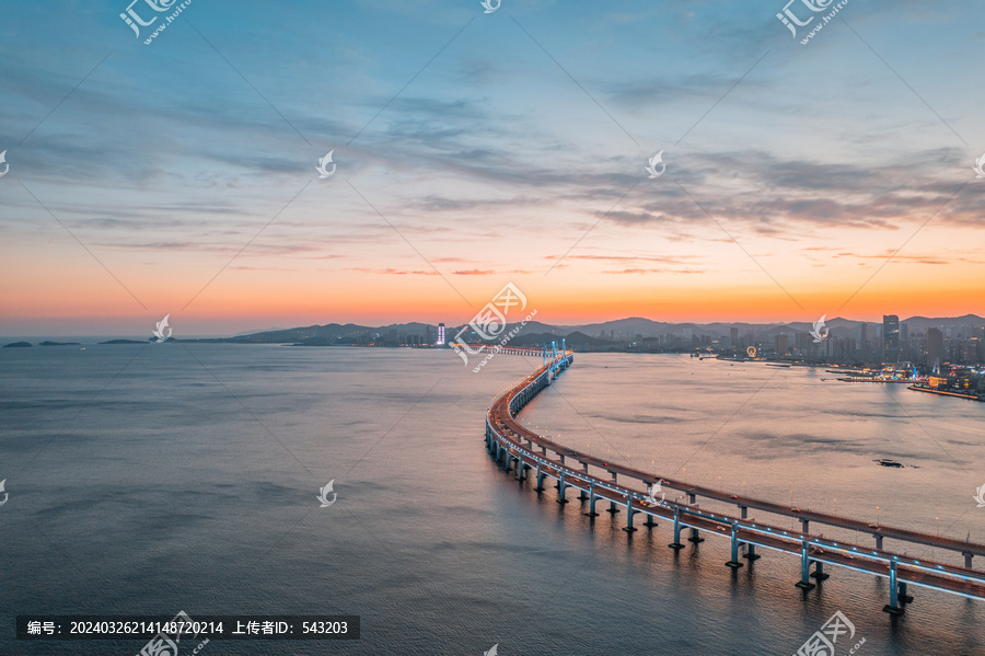 大连星海湾跨海大桥夜景