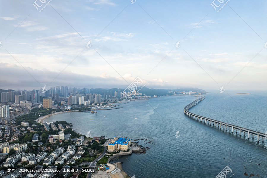 大连跨海大桥地标风光航拍