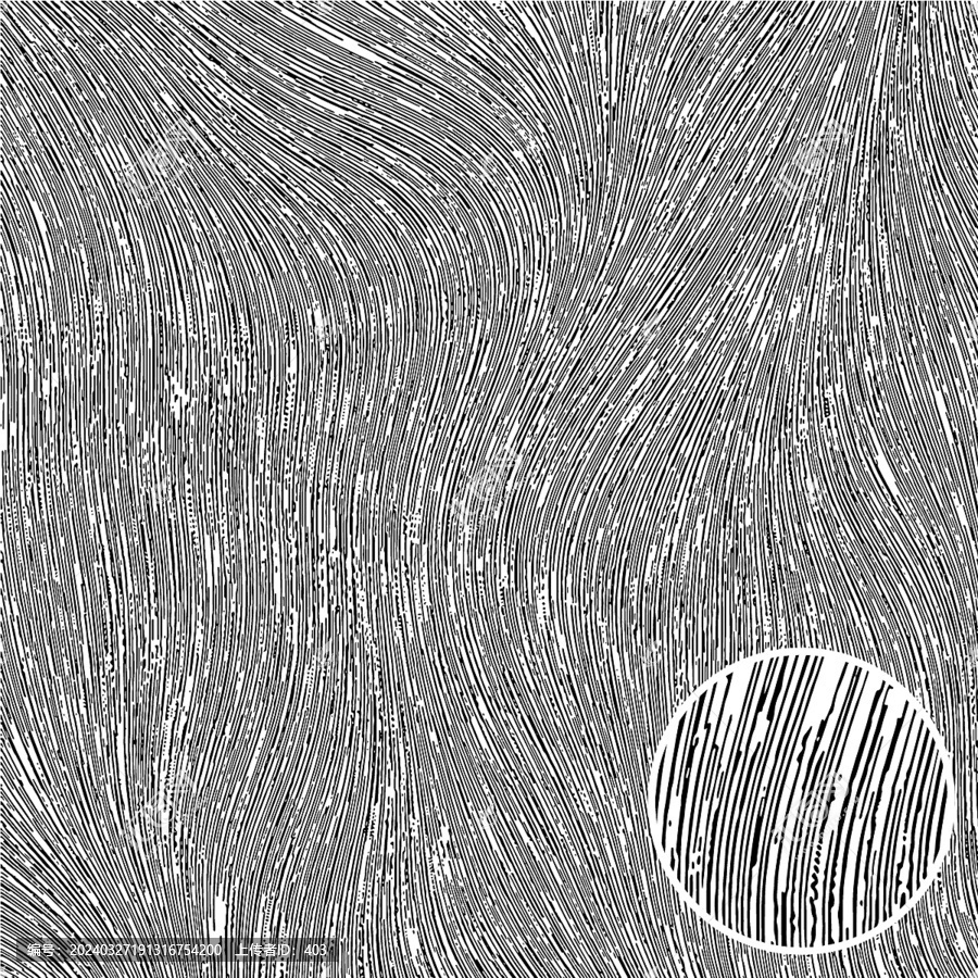 弯曲细毛发肌理纹