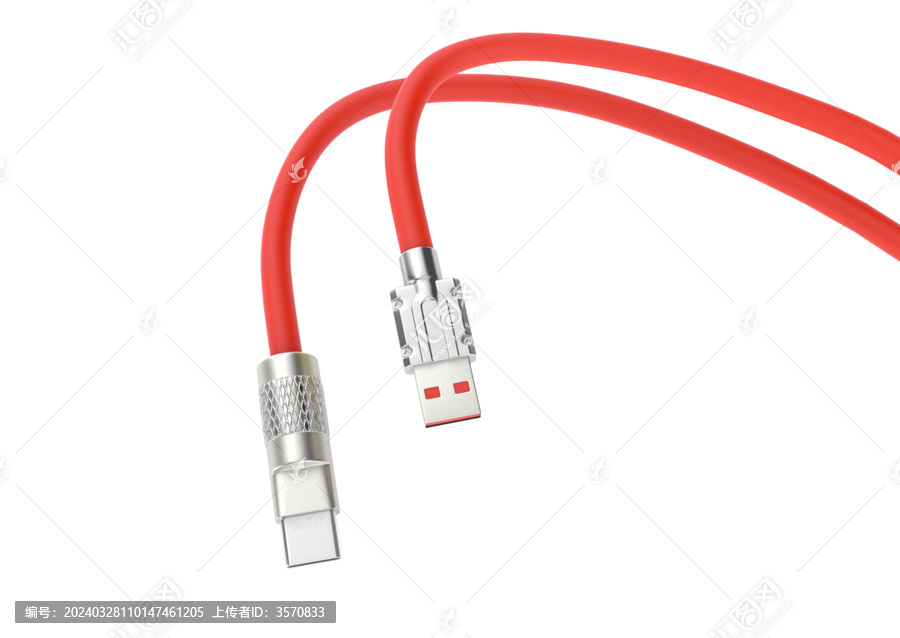 USB红色数据线充电线产品图