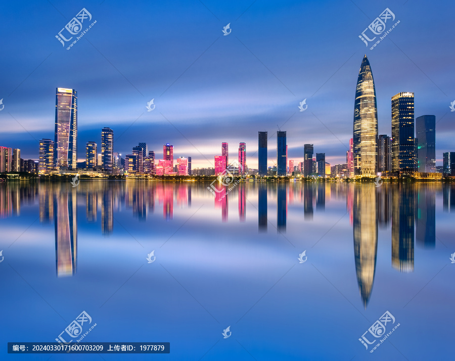 深圳湾后海建筑群夜景