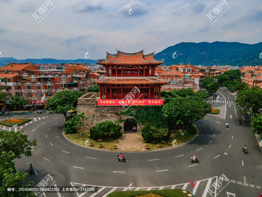 福建泉州朝天门古城门历史古建筑