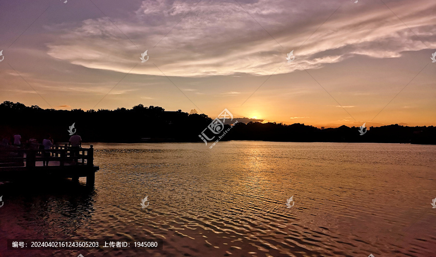 惠州西湖落日美景