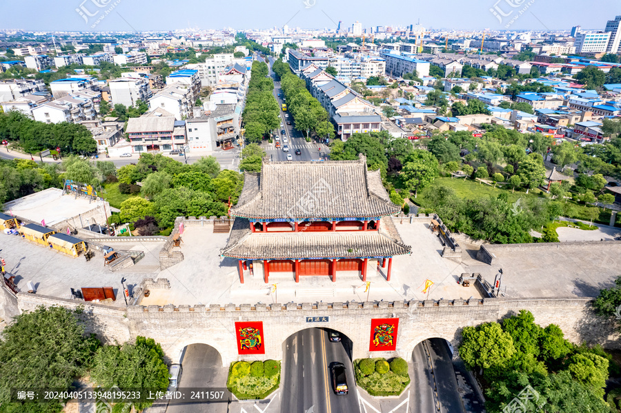 河南开封大梁门航拍图