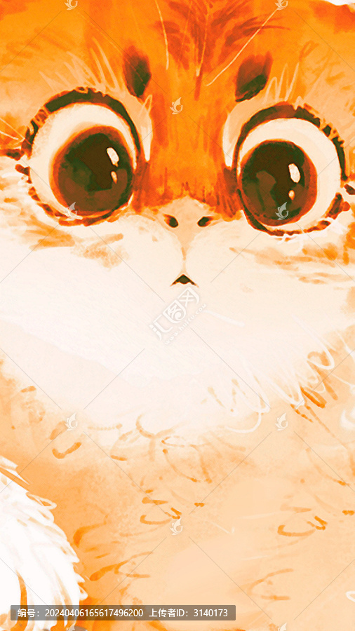 大眼卡橘猫猫壁纸