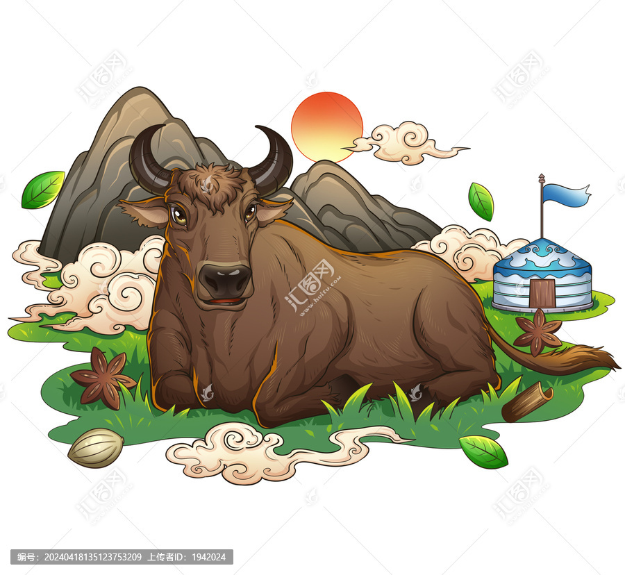 牛肉干草原牦牛蒙古草原牛肉干