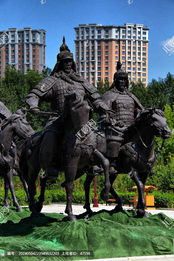 成吉思汗公园雕像一代天骄
