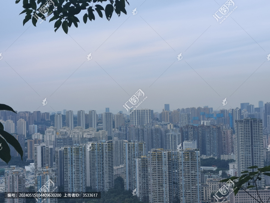 高处俯视城市建筑群