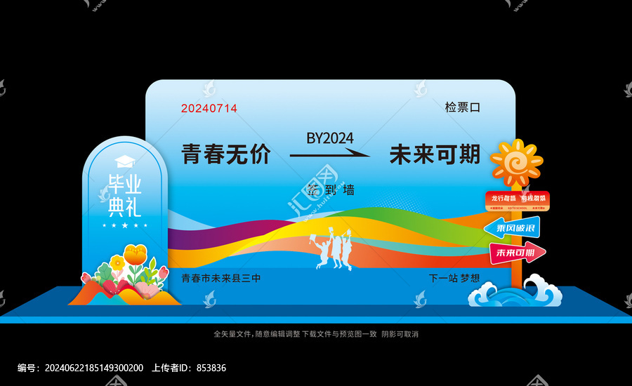毕业签到墙布置