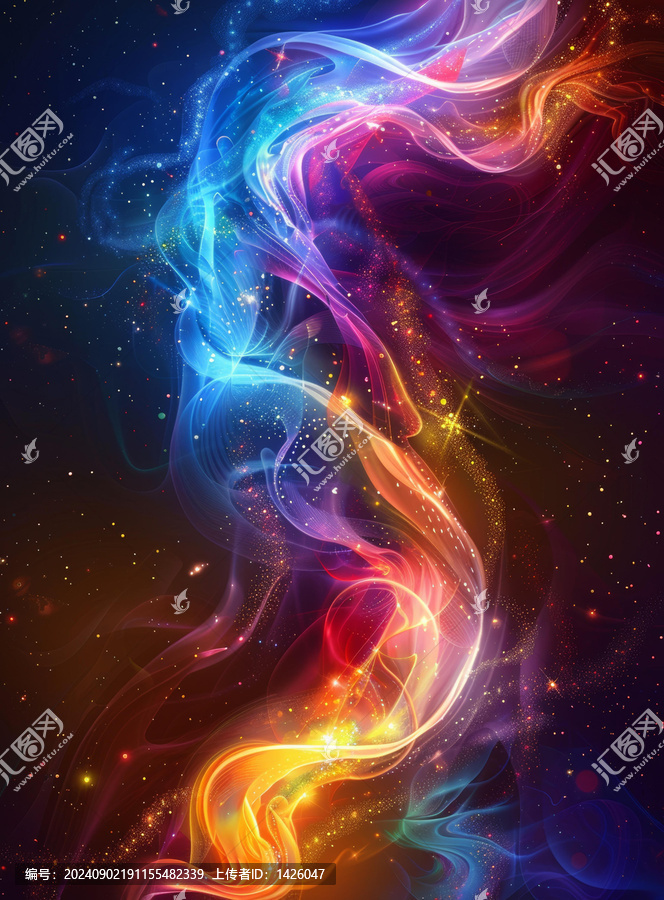 斑斓星云的AI图片