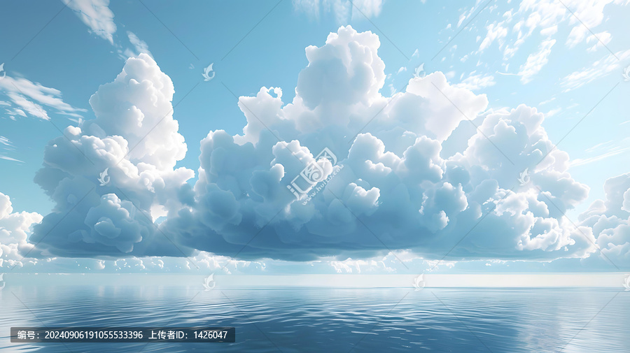 海上空的云朵