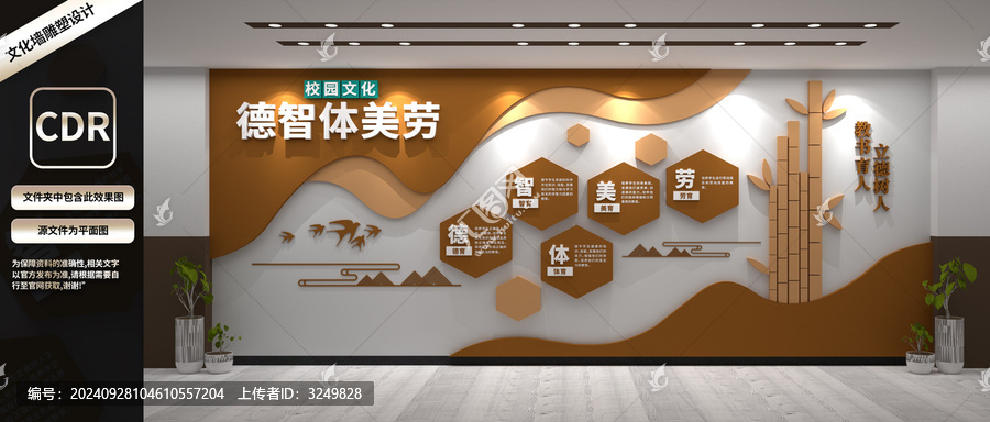 五育并举校园文化墙
