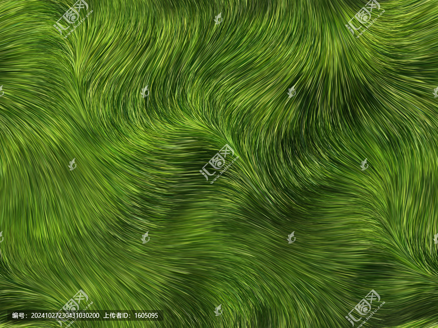绿色线条毛发草皮绿植