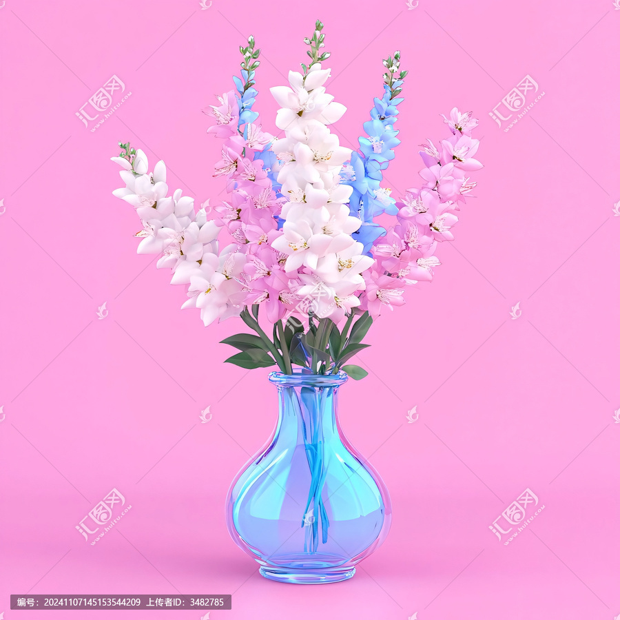 花瓶花枝模型