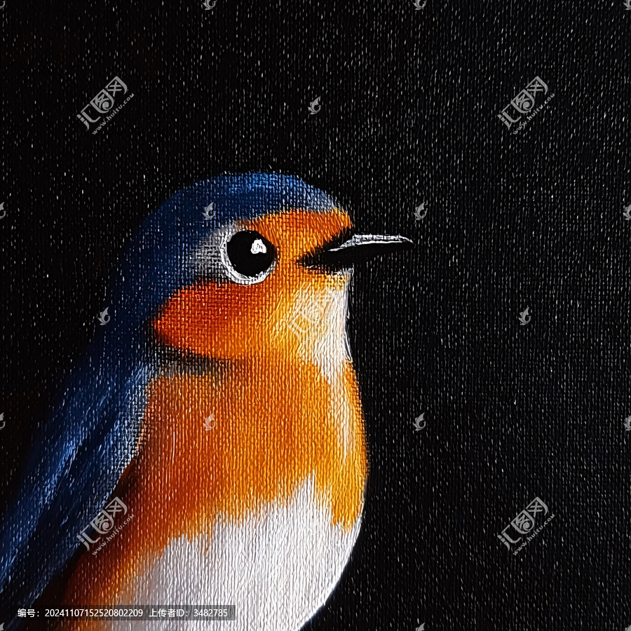 小鸟水彩画小鸟油画