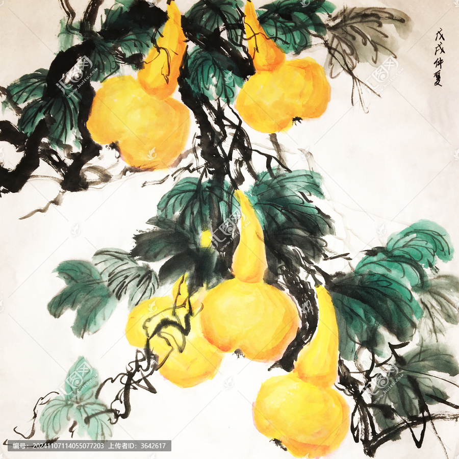 中国画写意葫芦
