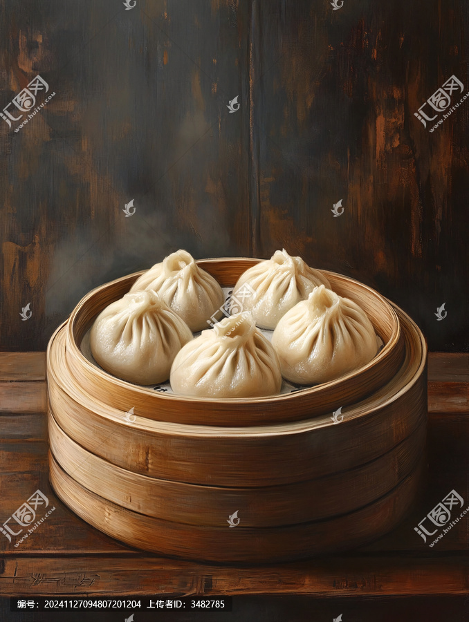 小笼包挂画