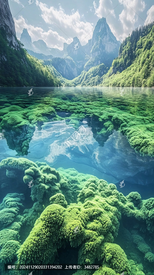 绿色海子图片素材