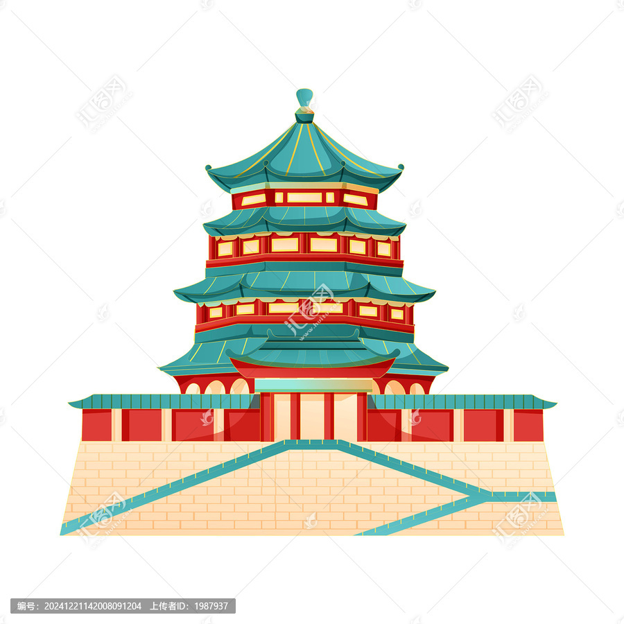 国潮风北京古建筑颐和园