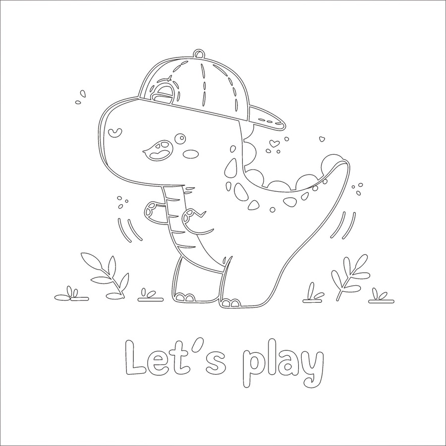 可爱小恐龙插画