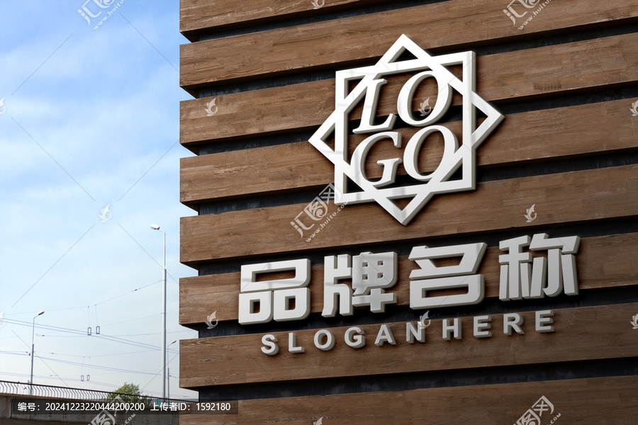 不锈钢银色logo样机