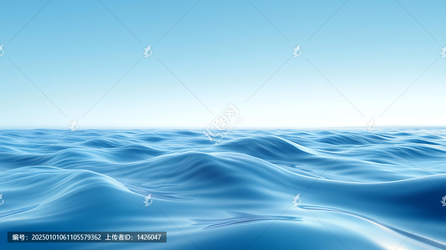 抽象海洋波浪背景图