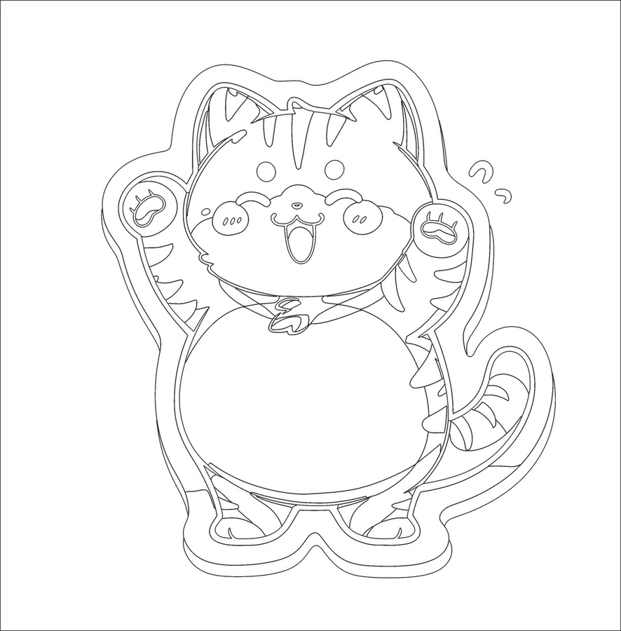 卡通猫咪印花