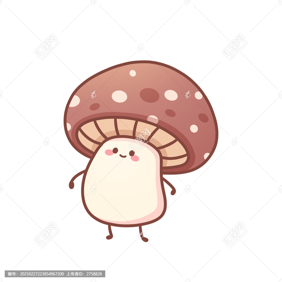 手绘卡通蘑菇