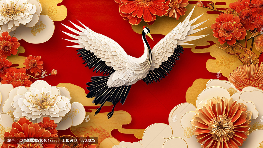 新中式松鹤延年