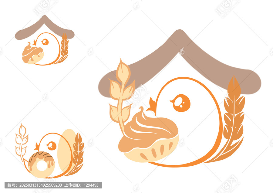布谷鸟全麦蛋糕屋可爱图标