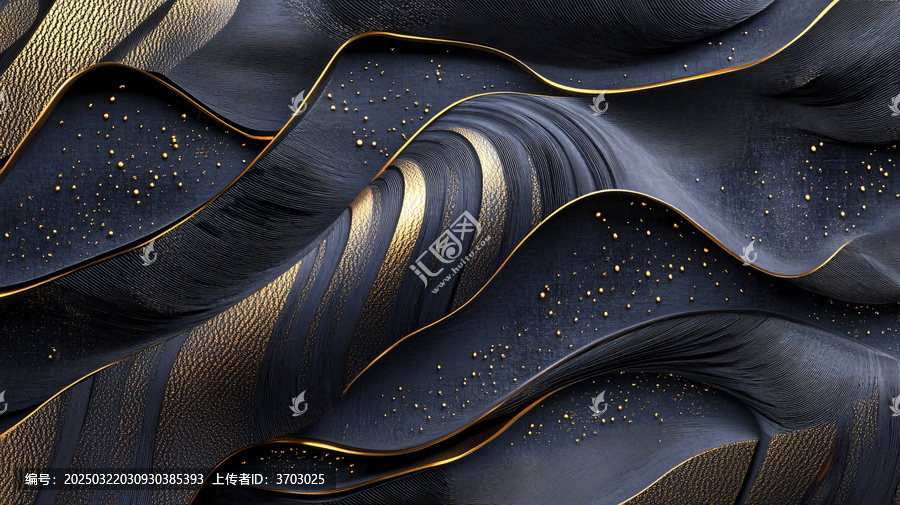 金色抽象流体纹理背景