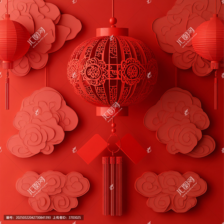 灯笼剪纸