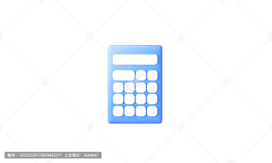 3D金融理财计算器免抠元素