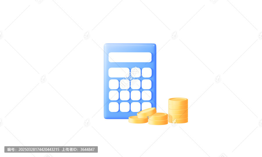 3D计算器金币元素